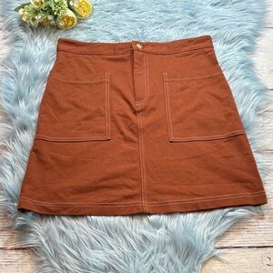 Stylish Brown Orange Women's Skirt